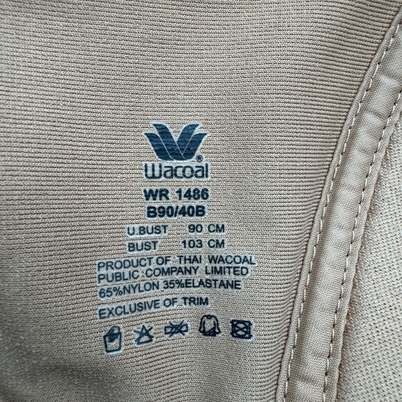 Wacoal Women's Bra Tan No Underwire Lightly Padded Size B90/40B WR1486 NWOT - Picture 6 of 8